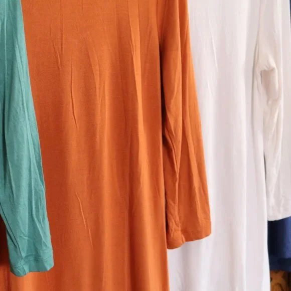 LOGO by Lori Goldstein V-neck Asymetrical Lagenlook Pocket Tees NWOT! - 3 pc, XS - Picture 7 of 16